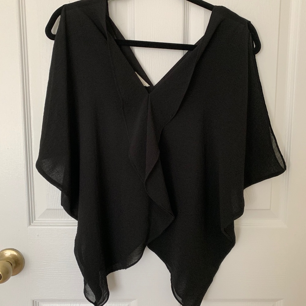 Black Butterfly Blouse OSFM Only Worn Once